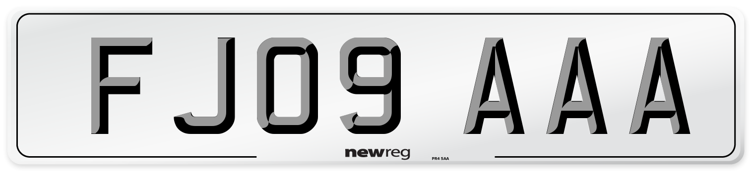 FJ09 AAA Number Plate from New Reg